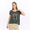 Stone Washed Ghost Tree Print Women's Top