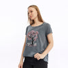 Stone Washed Ghost Tree Print Women's Top