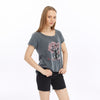 Stone Washed Ghost Tree Print Women's Top