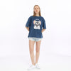Stone WashedRaccoon Headphones Printed Women's Relaxed T-Shirt