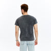 Stone Washed TAKING A WALK ON DARK SIDEPrinted CottonT-shirt