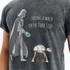 Stone Washed TAKING A WALK ON DARK SIDEPrinted CottonT-shirt