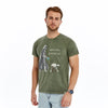 Stone Washed TAKING A WALK ON DARK SIDEPrinted CottonT-shirt