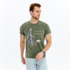 Stone Washed TAKING A WALK ON DARK SIDEPrinted CottonT-shirt