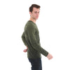 Stone Washed Cotton Men Long Sleeve Top
