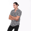AnthraciteFull Skull Print Men's Short Sleeve Shirts