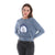 Anthracite Ballon Cut Zip Front TOTO Print Women Sweatshirt