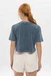 Stone washed Old Lovers Hippe Music Printed Cropped Top