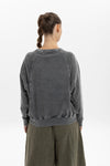 Ballon Cut Zip Front Night Before Christmas Print Women Sweatshirt
