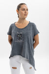 Stone WashedPancho Designed I'm Fine Everything is Fine PrintedWomen's T-Shirt