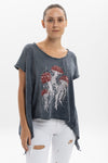 Stone Washed JellyFish Mushroom Pancho Designed Women's T-Shirt
