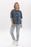Stone WashedI am Fine Everything Is Fine Printed Women's Relaxed T-Shirt