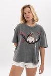 Stone WashedTotoro on the TrreePrinted Women's Relaxed T-Shirt