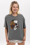 Stone WashedSteamPunkCat Printed Women's Relaxed T-Shirt (Copy)