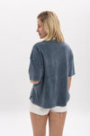 Stone WashedJellyFish MushroomPrinted Women's Relaxed T-Shirt