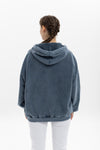 Stone Washed ICON LONDON & ENGLANDPrinted Relaxed Hoodie