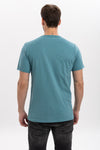 Four Masters Printed Cotton Men'sBlue T-shirt