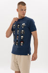 Forever Famous Icons Printed Cotton Men'sT-Shirt