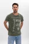 Stone WashedGuitar Mc 1995 Patent Printed Cotton T-Shirt