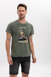 Stone Washed Effect Trust Me I am Genius Printed Men's T-shirt