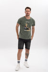 Stone Washed Effect Trust Me I am Genius Printed Men's T-shirt