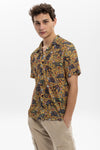 Cat Rose Print Patterned Men's RegularShirt