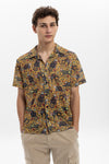 Cat Rose Print Patterned Men's RegularShirt