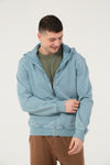 Plain Stone Washed Cotton Men's Hooded Jacket