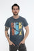 Anthracite Stone Washed Effect Rick Rainbow Guitar  Printed Men's T-shirts