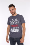 Search Engine Bicycle Printed NavyT-shirt