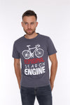 Search Engine Bicycle Printed NavyT-shirt