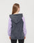 Purple - Anthracite Combi   Skull Stone Washed Color Skull Printed Cotton Hoodie