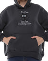 I'm Fine Everything FinePrint FleeceCotton Women Long SleeveHoodie