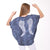 Shiny Sparkly Angle Wings Ballon Cut  Tie Die Navy BLue