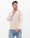 Plain Stone Washed Cotton Men's Long Sleeve T-shirt