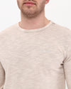 Plain Stone Washed Cotton Men's Long Sleeve T-shirt