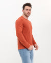Plain Stone Washed Cotton Men's Long Sleeve T-shirt