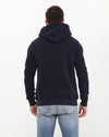 Navy Blue London Souvenir Print Men's FleeceHoodie