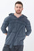 Anthracite Stone Washed Plain  Cotton Hoodie