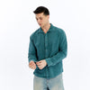 Stone WashedPlain Long Sleeve Men's Shirt