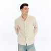 Stone WashedPlain Long Sleeve Men's Shirt