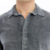 Stone WashedPlain Long Sleeve Men's Shirt