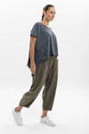 Stone Washed Pancho Designed Plain Women's T-Shirt