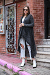 Waterfall Fringe Long Cardigan