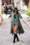 Waterfall Fringe Long Cardigan