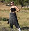 Short Leg Boho Drop CrotchWomen Stone Washed Cotton Trouser