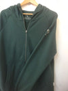 Plain ZIPPED Cotton Men's HoodedGreeen Jacket