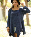 Asymmetric Cut Detail Woman Knitwear