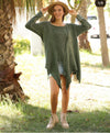 Asymmetric Cut Detail Woman Knitwear