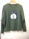 Ballon Cut Zip Front TOTO Print Women Sweatshirt